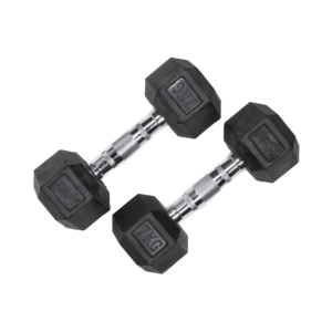 AZAFIT® | HEX Dumbbells – Compact Rubber-Coated - Image 1
